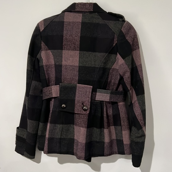 Hydraulic brand women’s purple plaid peacoat - Picture 2 of 2